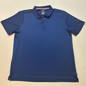 LEG3ND Golf Blue Performance Polo Shirt Size L Athletic Stretch